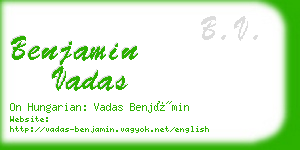 benjamin vadas business card